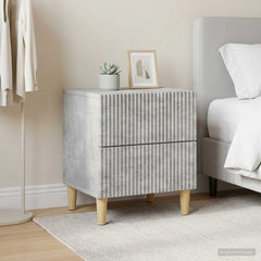 vidaXL Bedside Cabinet 2 pcs Concrete Grey 43 x 34.5 x 48 cm 4