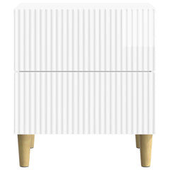 vidaXL Bedside Cabinet High Gloss White 43 x 34.5 x 48 cm 5