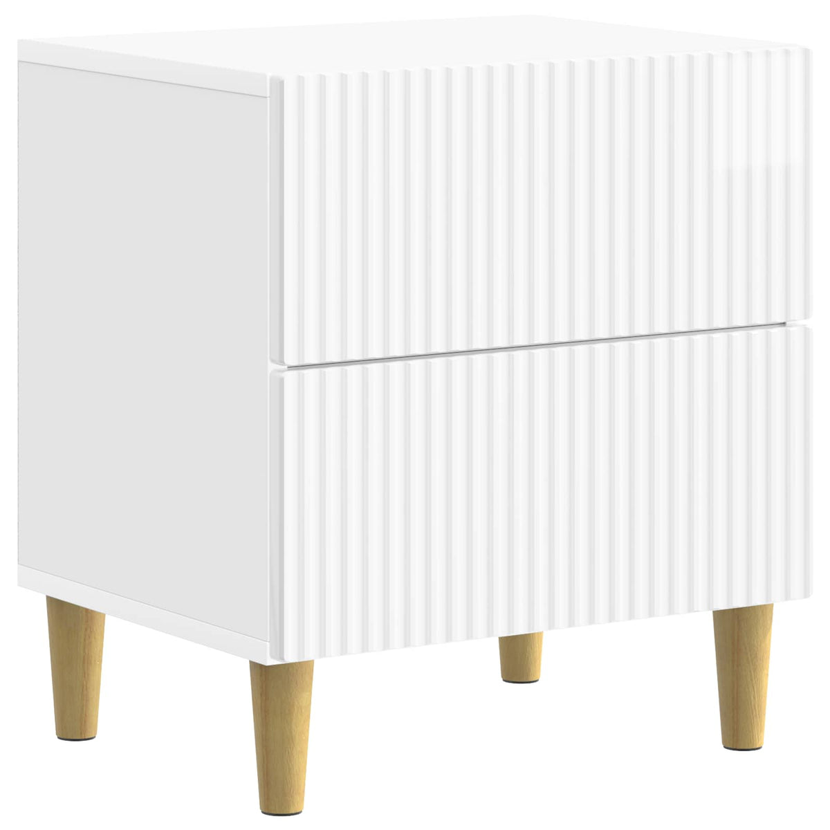 vidaXL Bedside Cabinet 2 pcs High Gloss White 43 x 34.5 x 48 cm 5