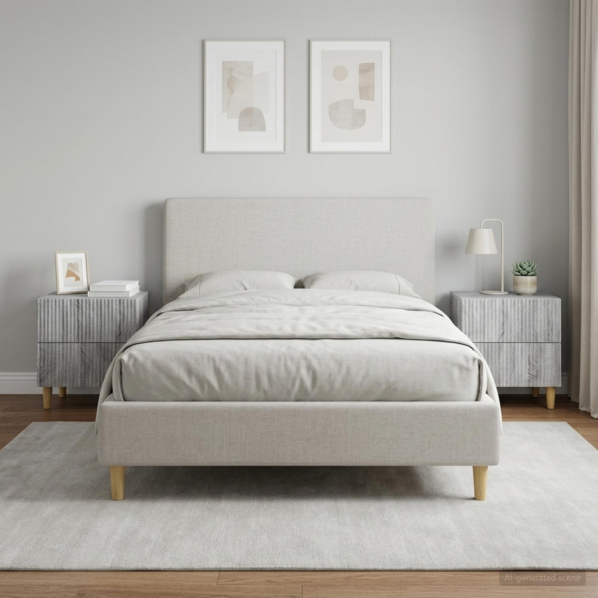 vidaXL Bedside Cabinet 2 pcs Grey Sonoma 43 x 34.5 x 48 cm 1