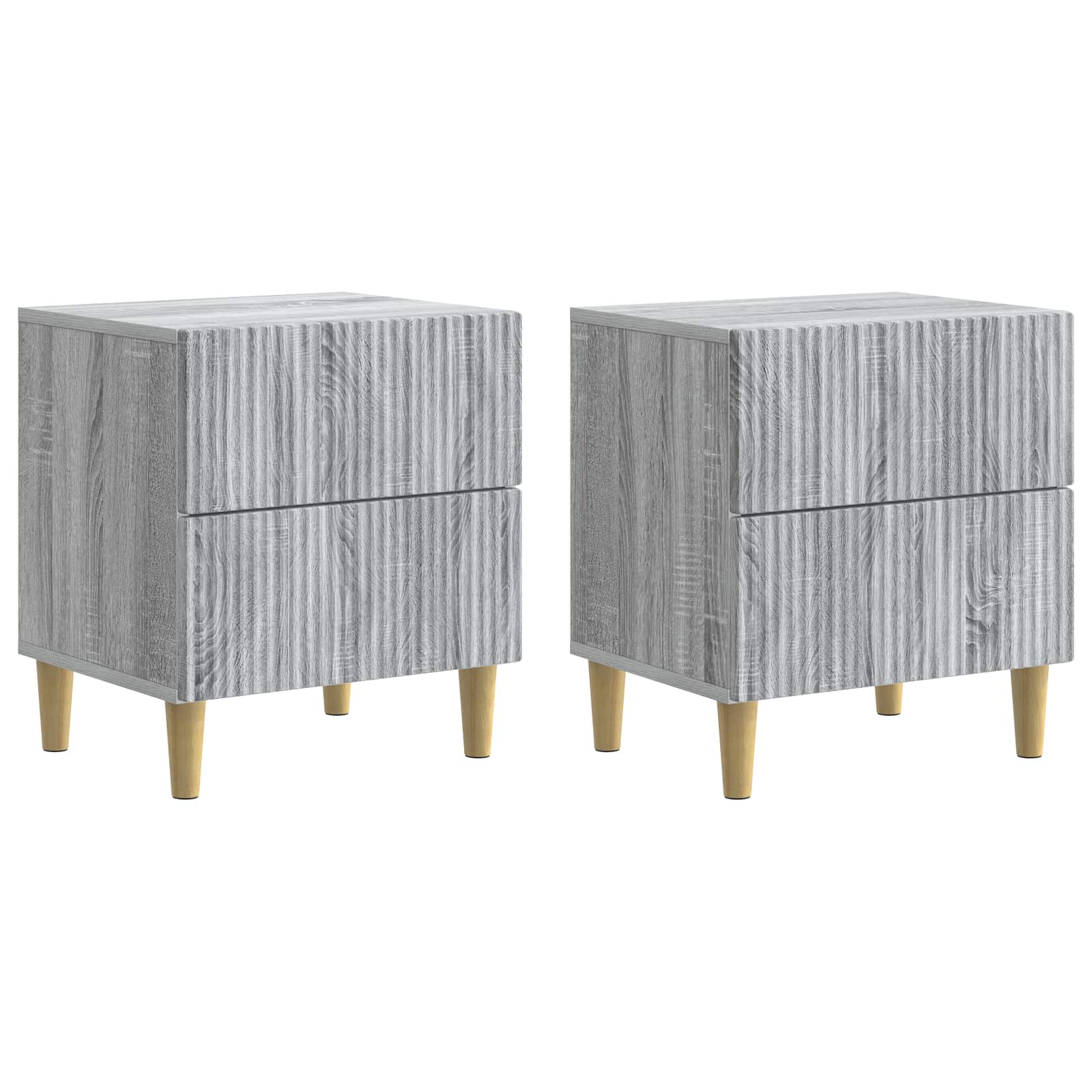 vidaXL Bedside Cabinet 2 pcs Grey Sonoma 43 x 34.5 x 48 cm 2