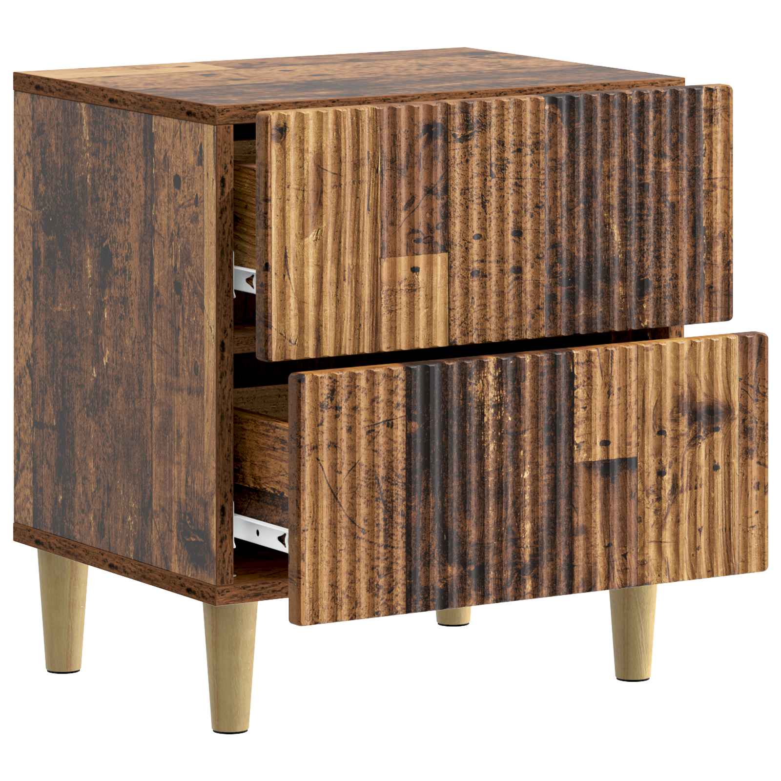 vidaXL Bedside Cabinet 2 pcs Old Wood 43 x 34.5 x 48 cm 6