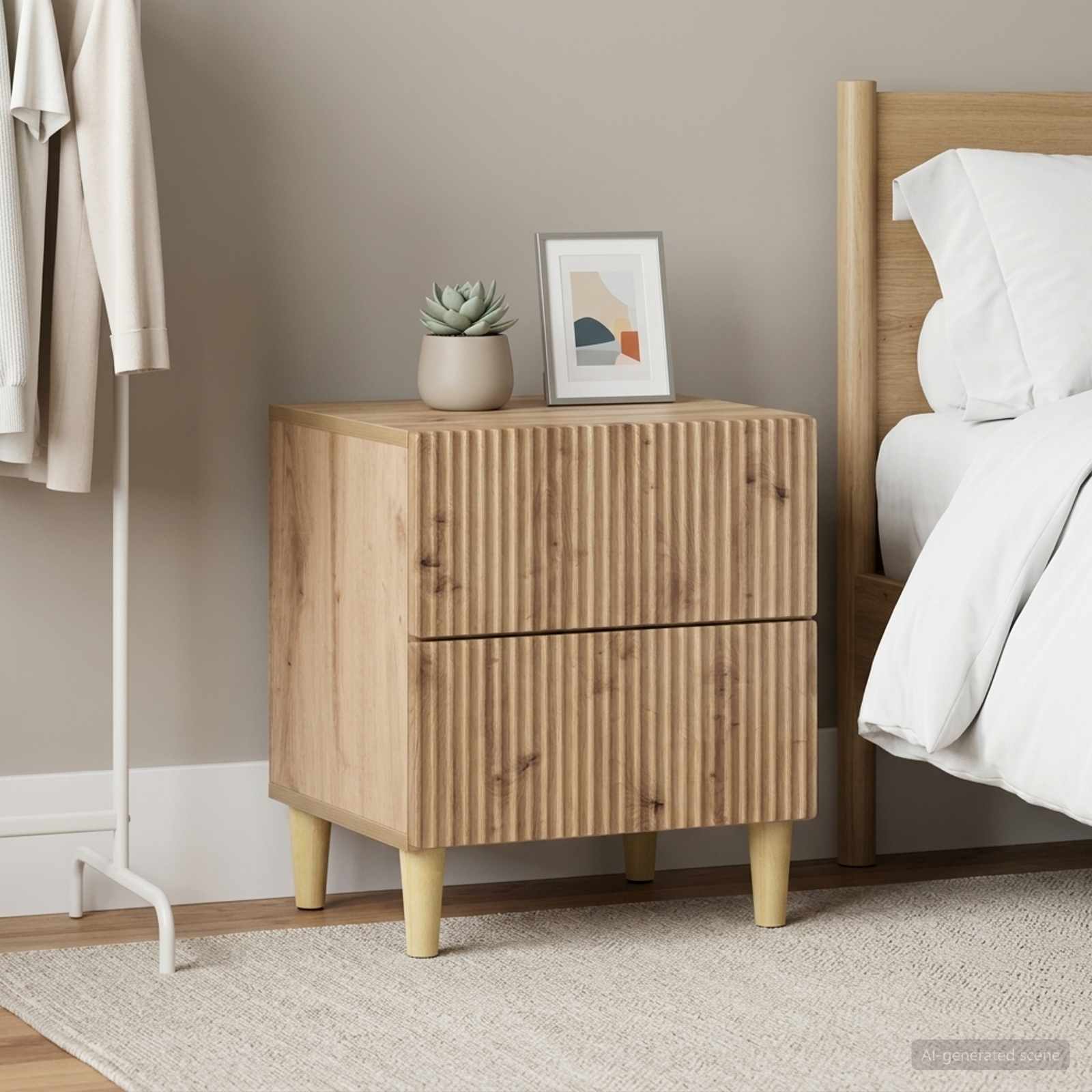 vidaXL Bedside Cabinet 2 pcs Artisan Oak 43 x 34.5 x 48 cm 1