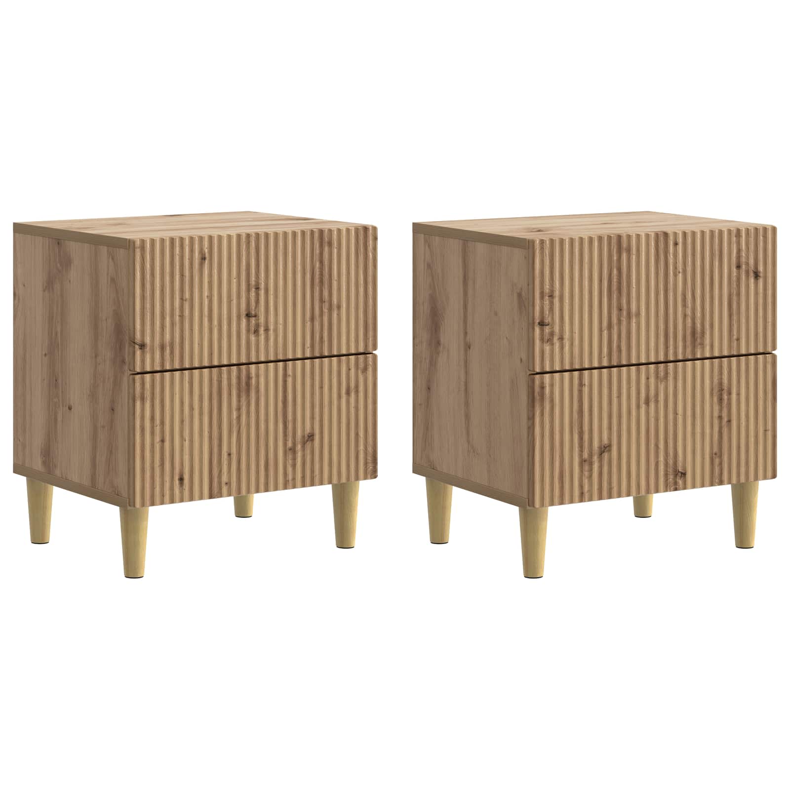 vidaXL Bedside Cabinet 2 pcs Artisan Oak 43 x 34.5 x 48 cm 2