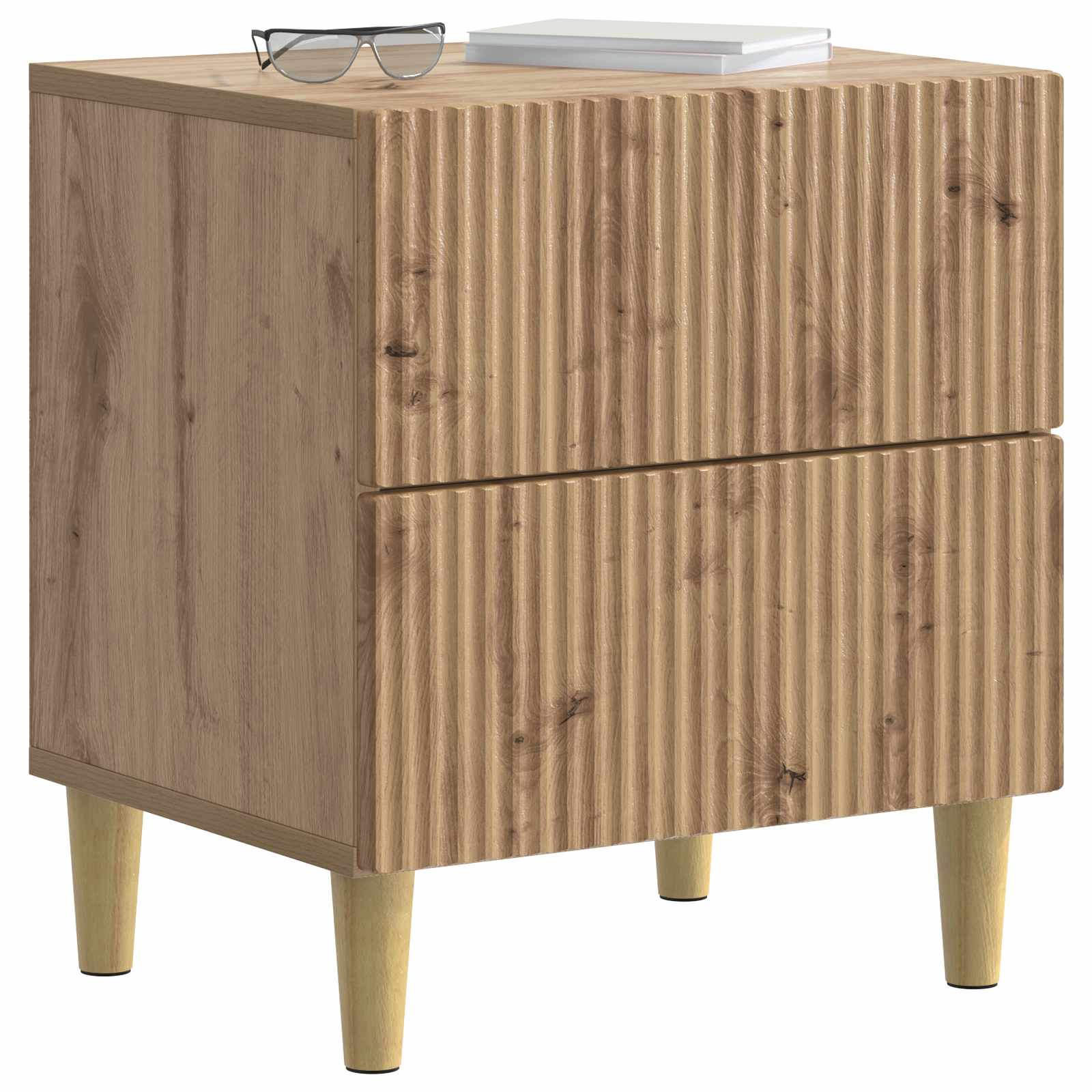 vidaXL Bedside Cabinet 2 pcs Artisan Oak 43 x 34.5 x 48 cm 3