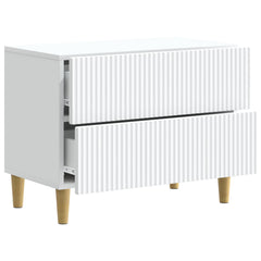 vidaXL Bedside Cabinet White 62 x 34.5 x 48 cm Engineered Wood 4