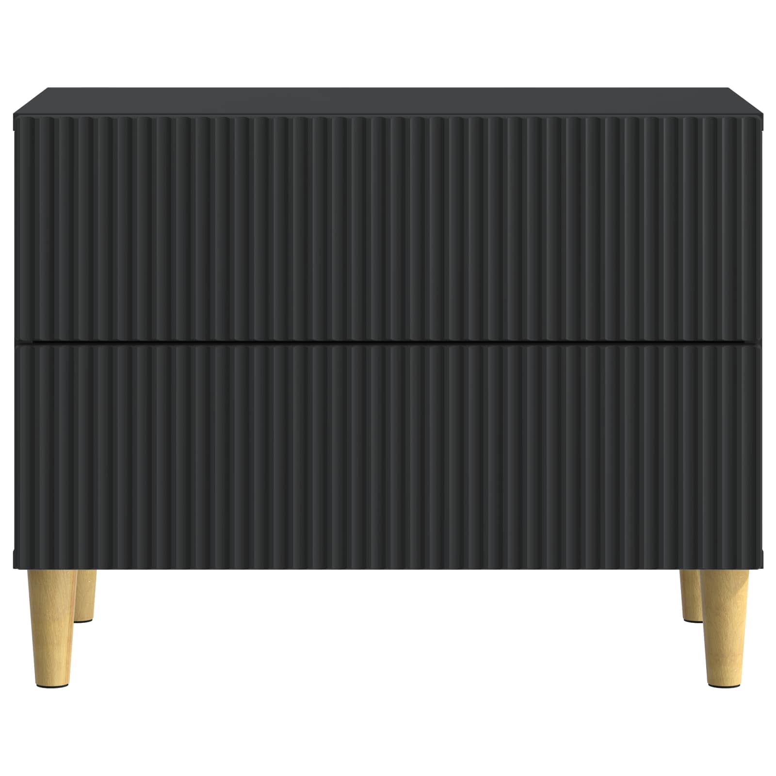 vidaXL Bedside Cabinet Black 62 x 34.5 x 48 cm Engineered Wood 5