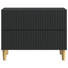 vidaXL Bedside Cabinet Black 62 x 34.5 x 48 cm Engineered Wood 5