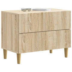 vidaXL Bedside Cabinet Sonoma Oak 62 x 34.5 x 48 cm Engineered Wood 3