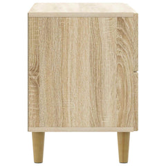 vidaXL Bedside Cabinet Sonoma Oak 62 x 34.5 x 48 cm Engineered Wood 6