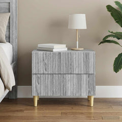 vidaXL Bedside Cabinet Grey Sonoma 62 x 34.5 x 48 cm Engineered Wood 1