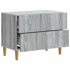 vidaXL Bedside Cabinet Grey Sonoma 62 x 34.5 x 48 cm Engineered Wood 4
