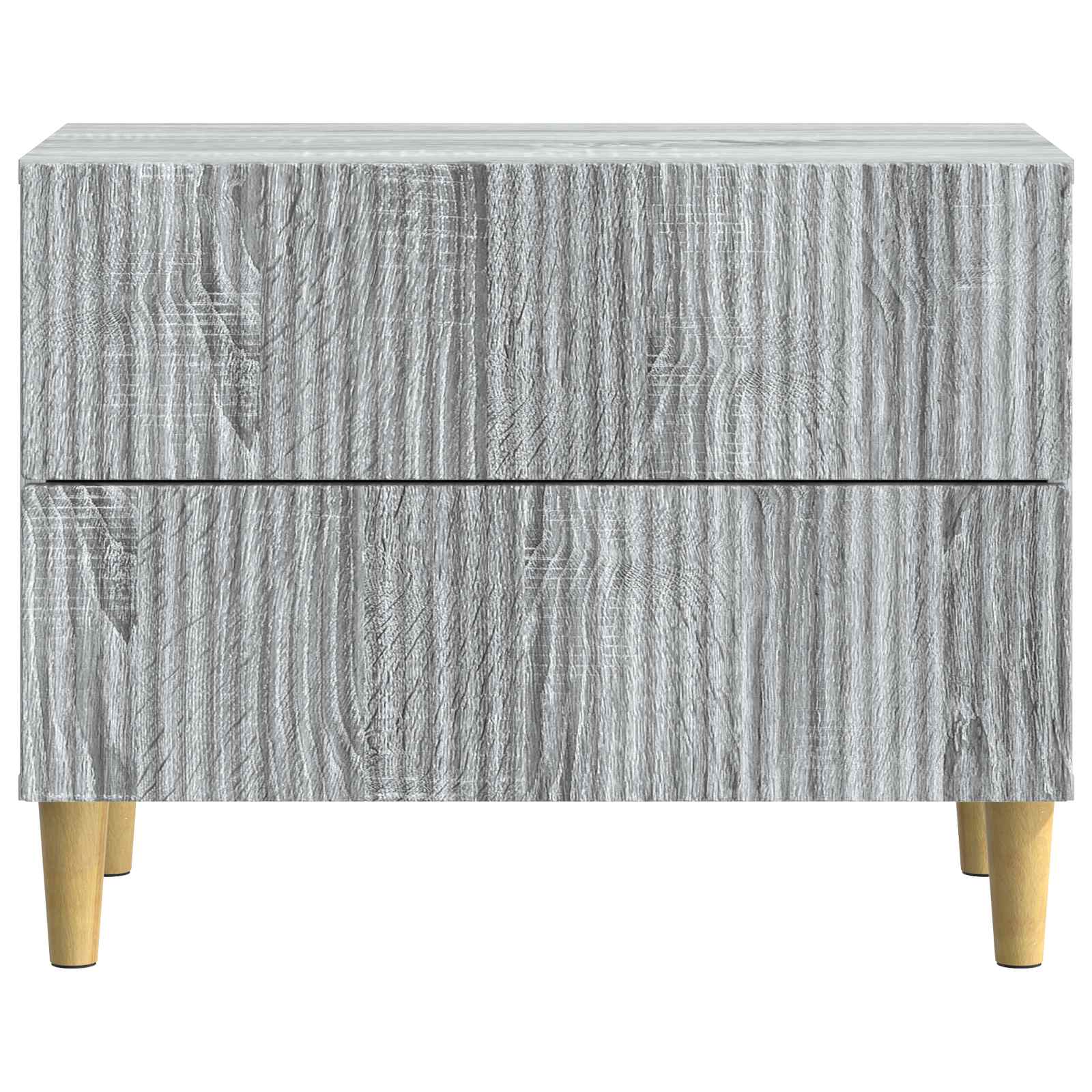 vidaXL Bedside Cabinet Grey Sonoma 62 x 34.5 x 48 cm Engineered Wood 5
