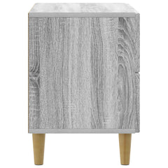vidaXL Bedside Cabinet Grey Sonoma 62 x 34.5 x 48 cm Engineered Wood 6