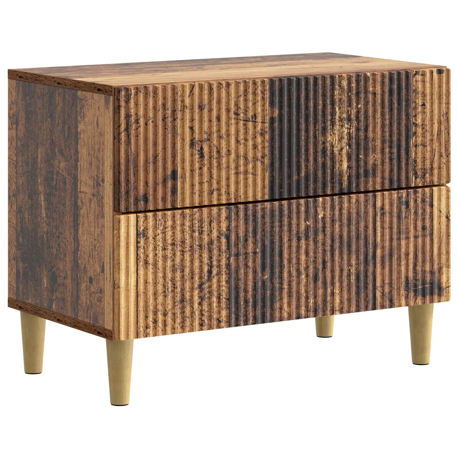 vidaXL Bedside Cabinet Old Wood 62 x 34.5 x 48 cm Engineered Wood 2