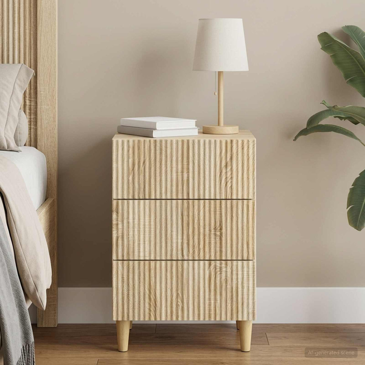 vidaXL Bedside Cabinet 43 x 41 x 66.5 cm Engineered Wood