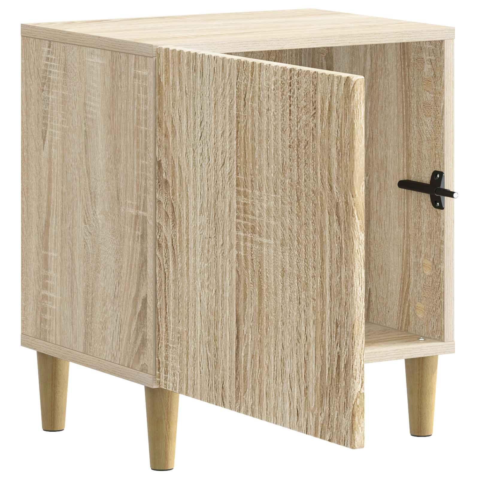 vidaXL Bedside Cabinet Sonoma Oak 43 x 34.5 x 50 cm Engineered Wood 4