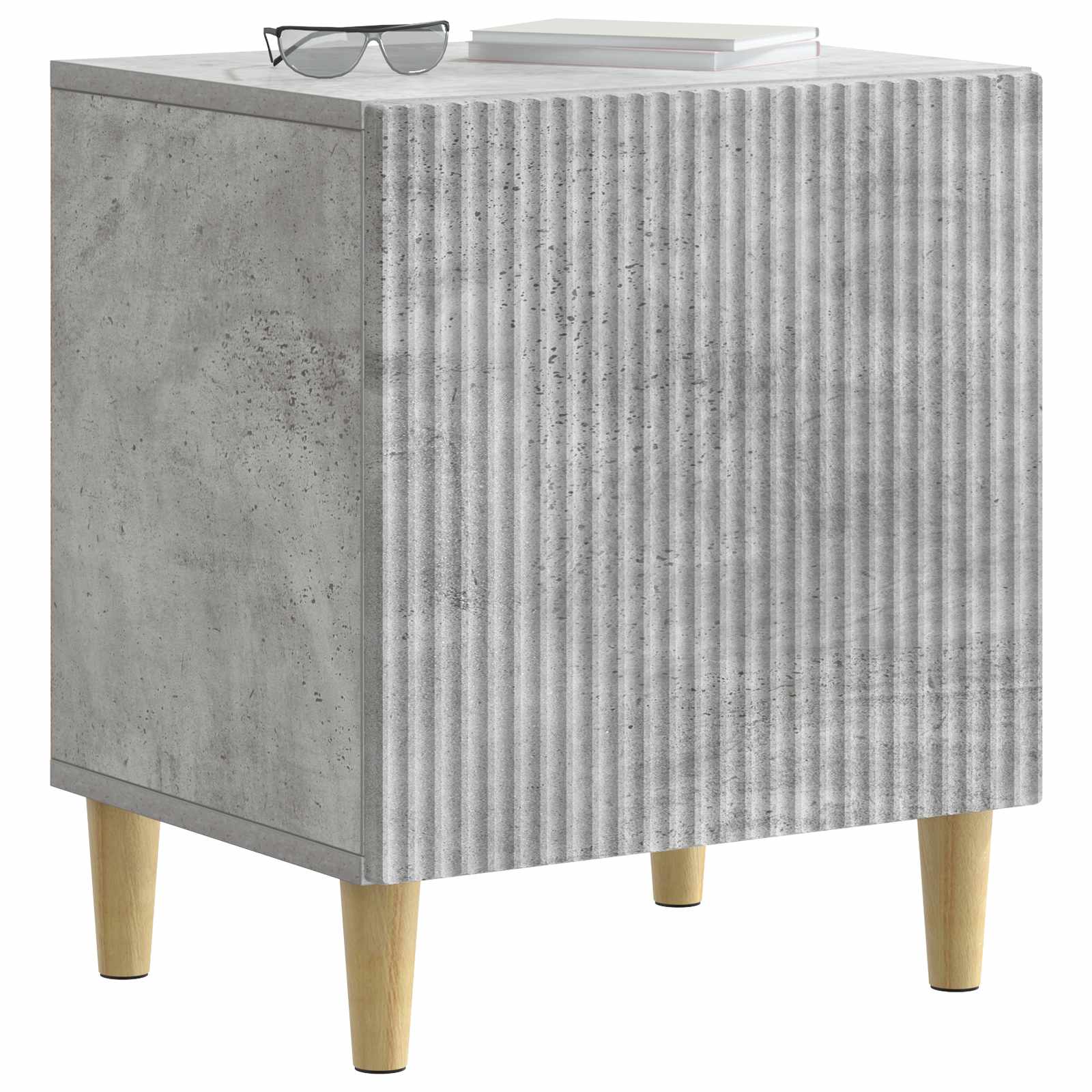 vidaXL Bedside Cabinet Concrete Grey 43 x 34.5 x 50 cm Engineered Wood 3