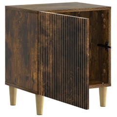 vidaXL Bedside Cabinet Smoked Oak 43 x 34.5 x 50 cm Engineered Wood 4