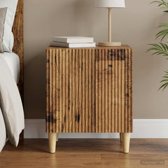 vidaXL Bedside Cabinet Old Wood 43 x 34.5 x 50 cm Engineered Wood 1