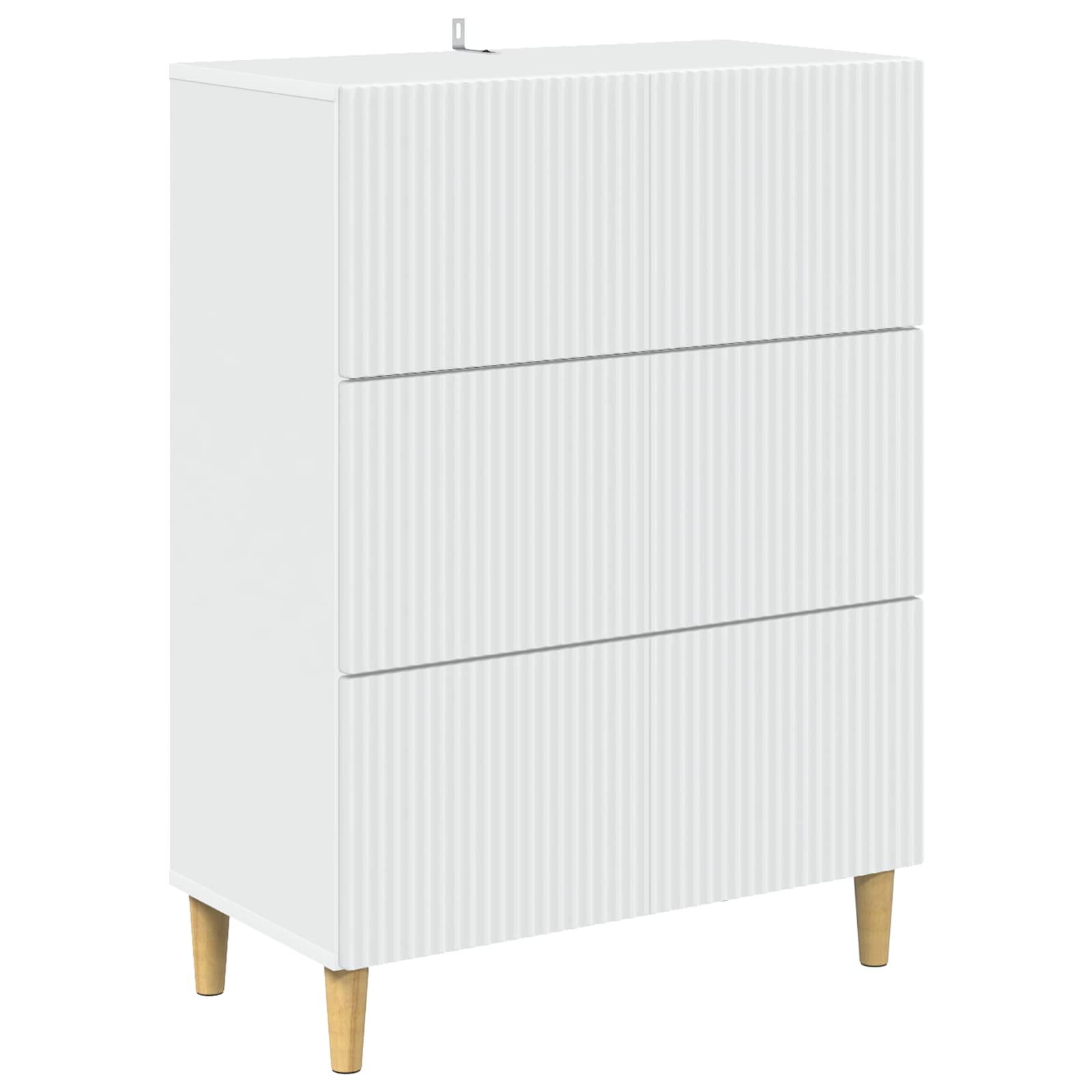 vidaXL Drawer Cabinet White 66 x 34.5 x 90 cm Engineered Wood 2