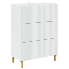 vidaXL Drawer Cabinet White 66 x 34.5 x 90 cm Engineered Wood 2