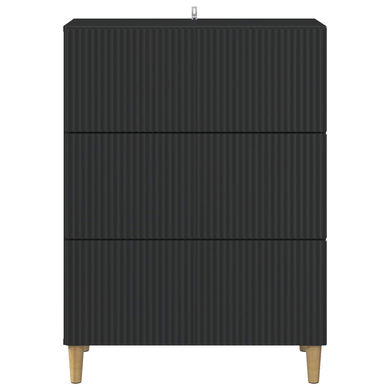 vidaXL Drawer Cabinet 66 x 34.5 x 90 cm Engineered Wood Black 6