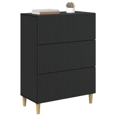 vidaXL Drawer Cabinet 66 x 34.5 x 90 cm Engineered Wood Black 3