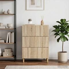vidaXL Drawer Cabinet 66 x 34.5 x 90 cm Engineered Wood Sonoma Oak 1