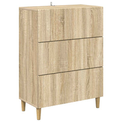 vidaXL Drawer Cabinet 66 x 34.5 x 90 cm Engineered Wood Sonoma Oak 2