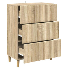 vidaXL Drawer Cabinet 66 x 34.5 x 90 cm Engineered Wood Sonoma Oak 5