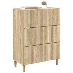 vidaXL Drawer Cabinet 66 x 34.5 x 90 cm Engineered Wood Sonoma Oak 3