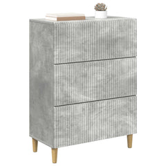vidaXL Drawer Cabinet 66 x 34.5 x 90 cm Engineered Wood Concrete Grey 3