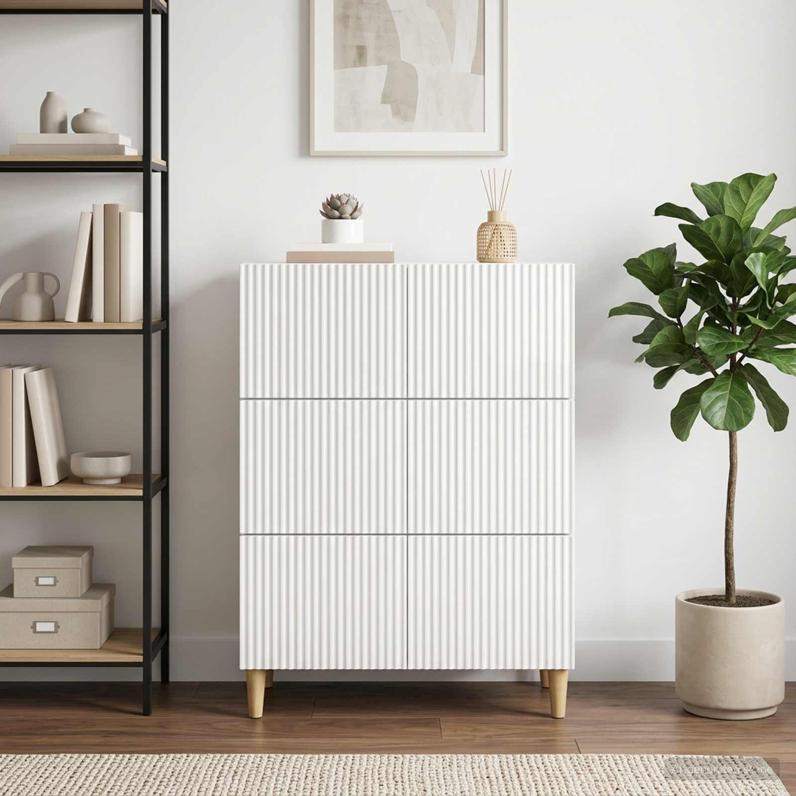 vidaXL Drawer Cabinet 66 x 34.5 x 90 cm Engineered Wood 1
