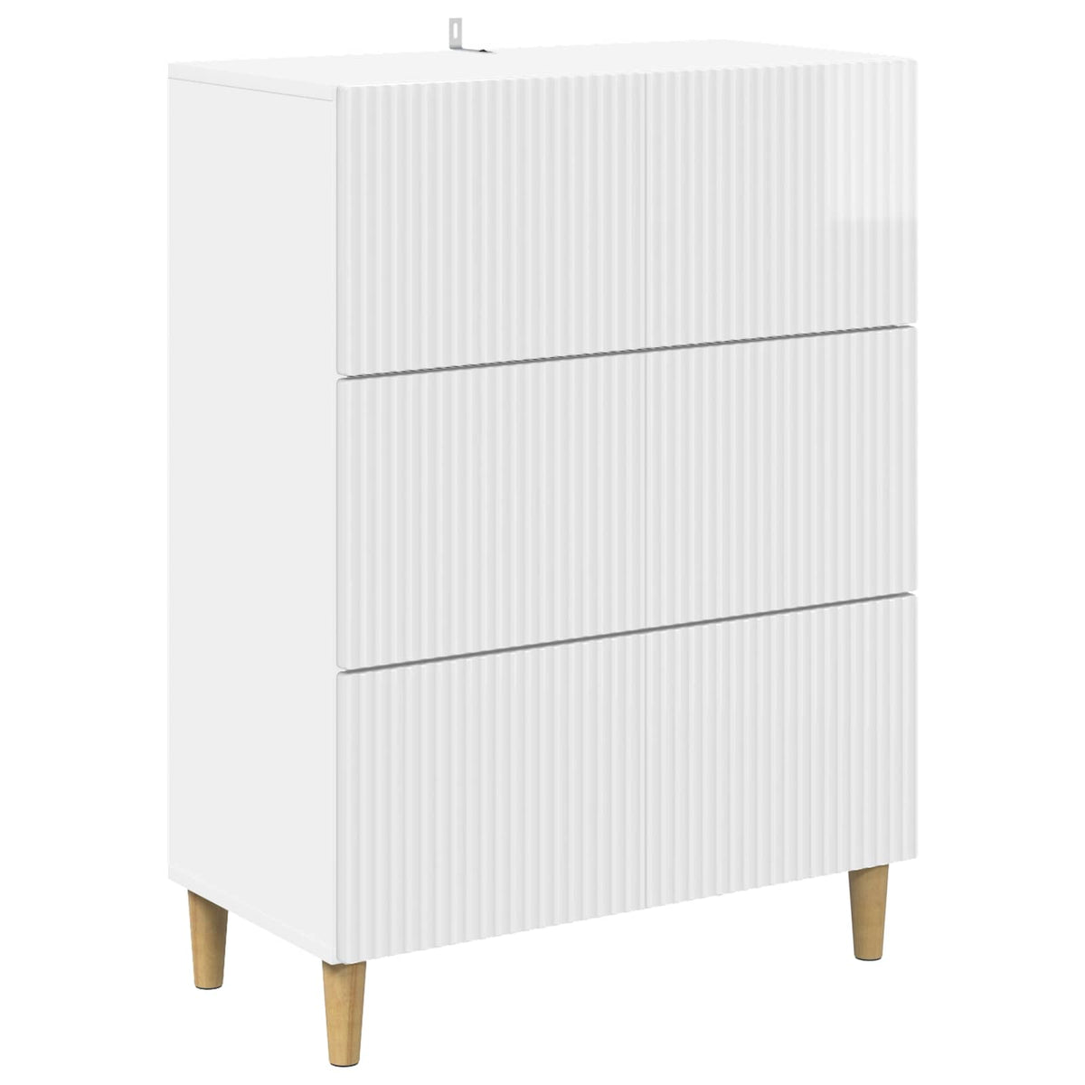 Drawer Cabinet 66 x 34.5 x 90 cm Engineered Wood High gloss white