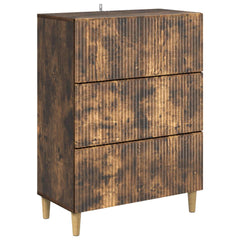 vidaXL Drawer Cabinet 66 x 34.5 x 90 cm Engineered Wood Smoked Oak 2