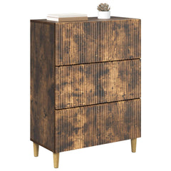 vidaXL Drawer Cabinet 66 x 34.5 x 90 cm Engineered Wood Smoked Oak 3