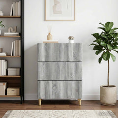 vidaXL Drawer Cabinet 66 x 34.5 x 90 cm Engineered Wood Grey Sonoma 1