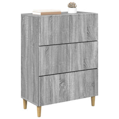 vidaXL Drawer Cabinet 66 x 34.5 x 90 cm Engineered Wood Grey Sonoma 3