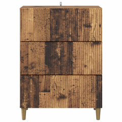 vidaXL Drawer Cabinet 66 x 34.5 x 90 cm Engineered Wood Old Wood 6