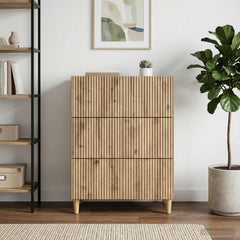 vidaXL Drawer Cabinet 66 x 34.5 x 90 cm Engineered Wood Artisan Oak 1