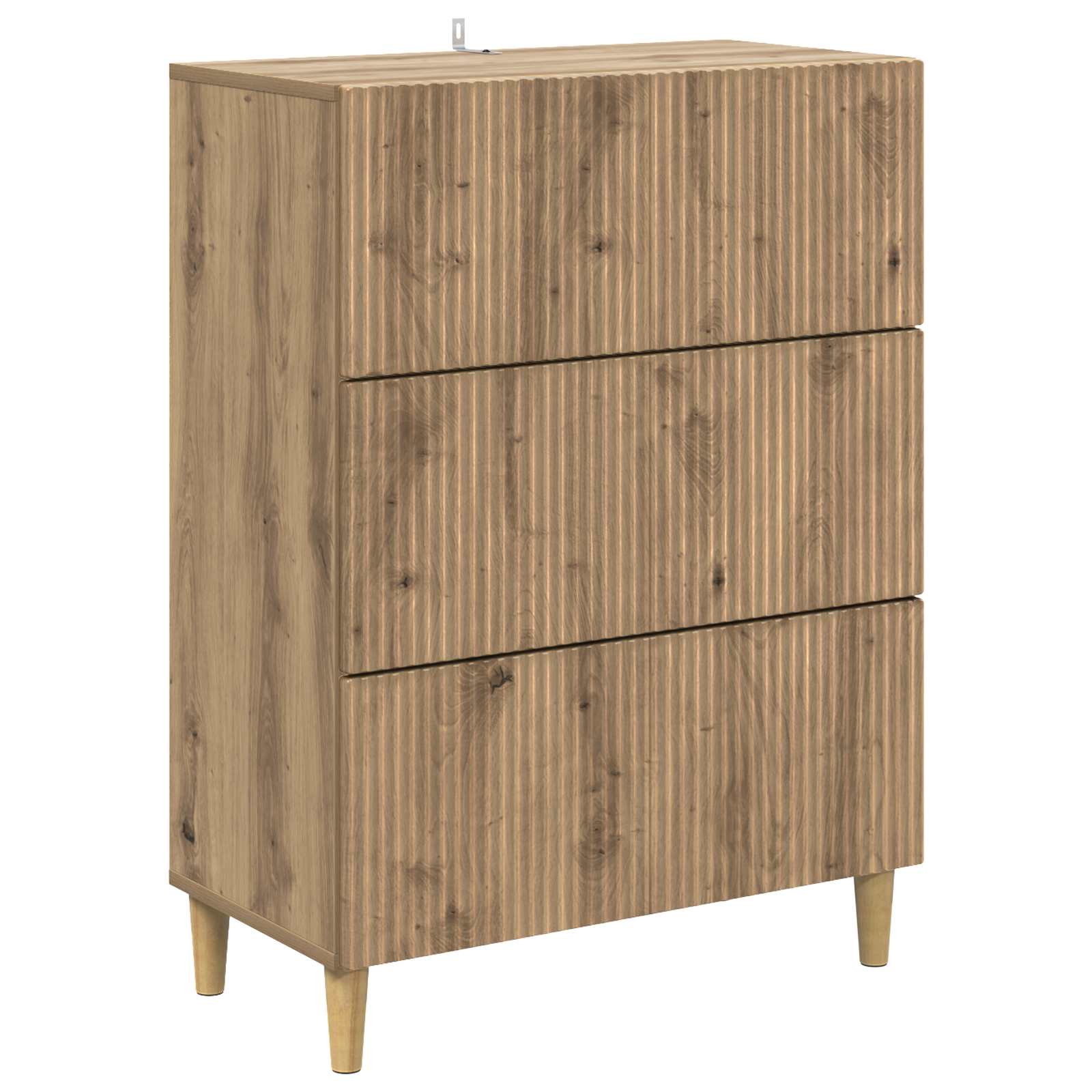 vidaXL Drawer Cabinet 66 x 34.5 x 90 cm Engineered Wood Artisan Oak 2