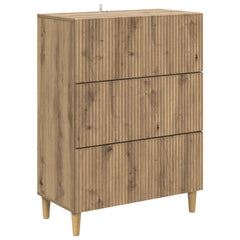 vidaXL Drawer Cabinet 66 x 34.5 x 90 cm Engineered Wood Artisan Oak 2
