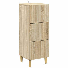vidaXL Drawer Cabinet Sonoma Oak 33 x 34.5 x 90 cm Engineered Wood 2