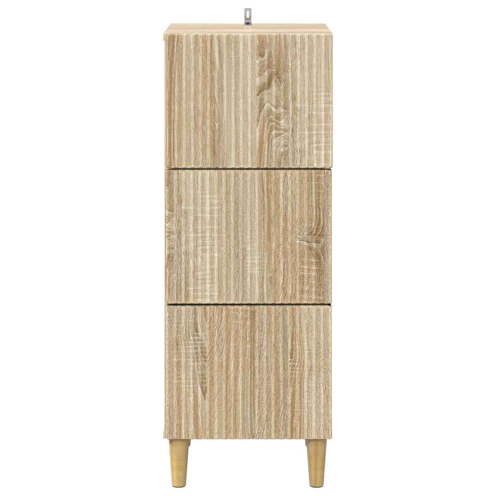 vidaXL Drawer Cabinet Sonoma Oak 33 x 34.5 x 90 cm Engineered Wood 6