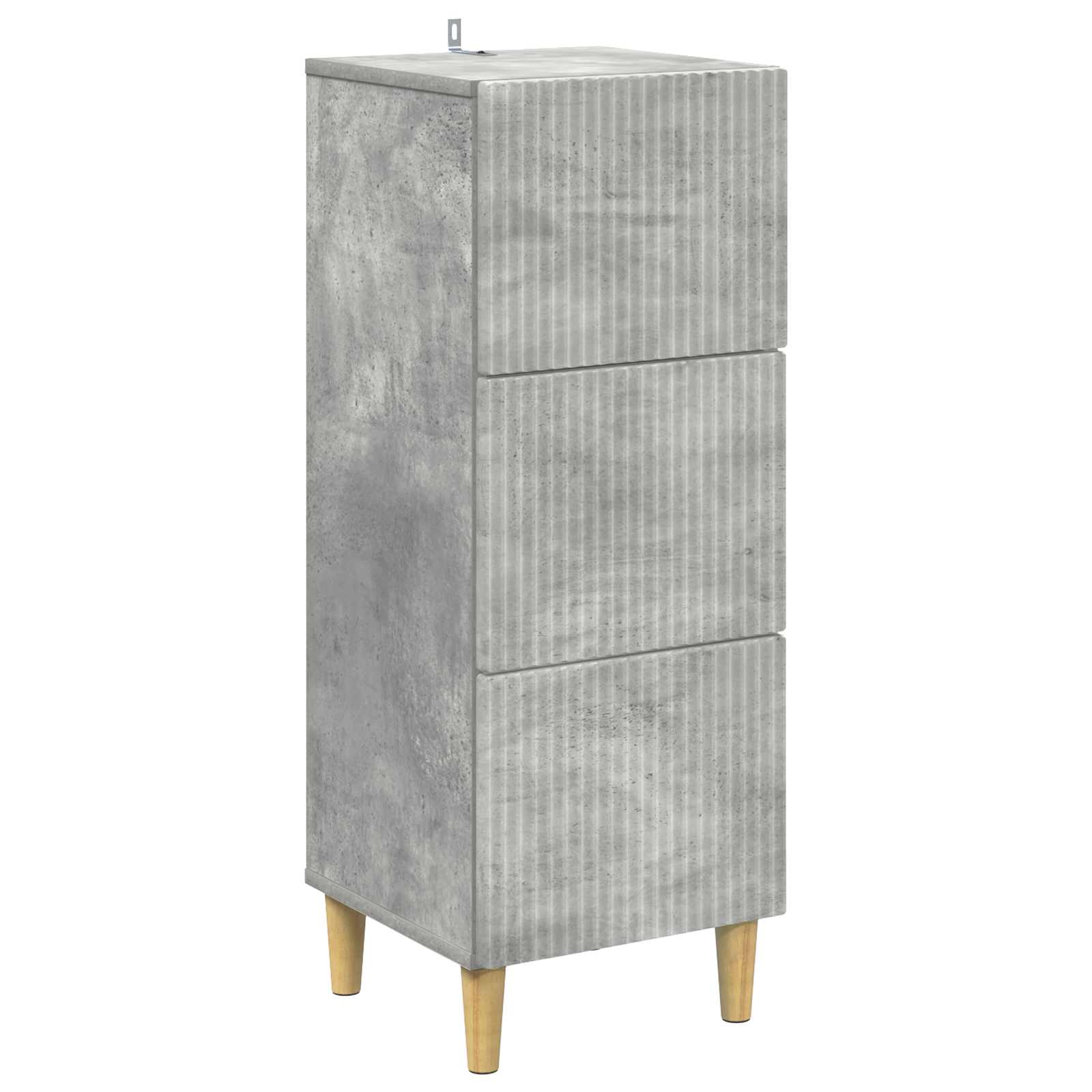 vidaXL Drawer Cabinet Concrete Grey 33 x 34.5 x 90 cm Engineered Wood 2