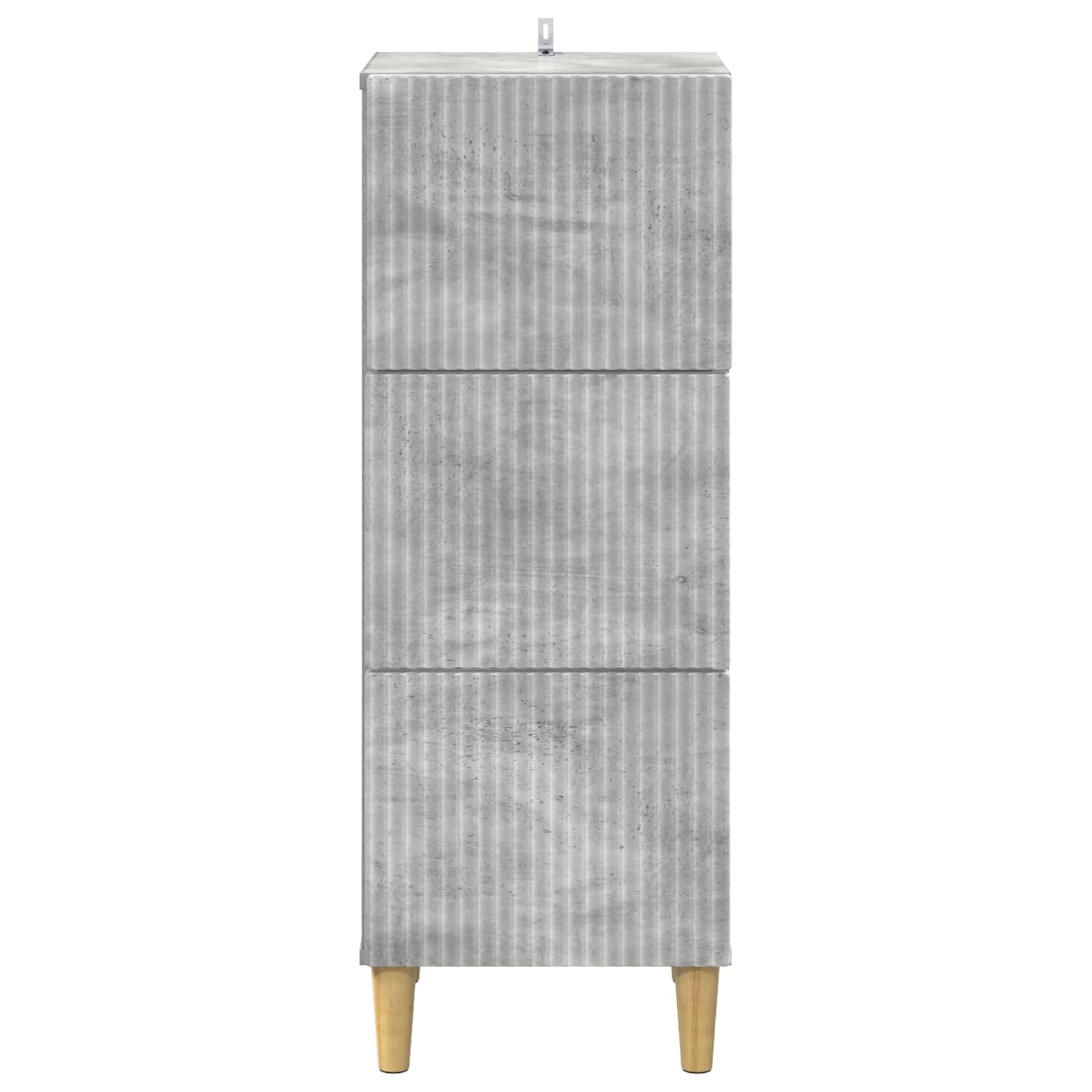 vidaXL Drawer Cabinet Concrete Grey 33 x 34.5 x 90 cm Engineered Wood 6