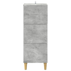 vidaXL Drawer Cabinet Concrete Grey 33 x 34.5 x 90 cm Engineered Wood 6