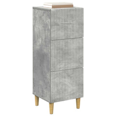 vidaXL Drawer Cabinet Concrete Grey 33 x 34.5 x 90 cm Engineered Wood 3