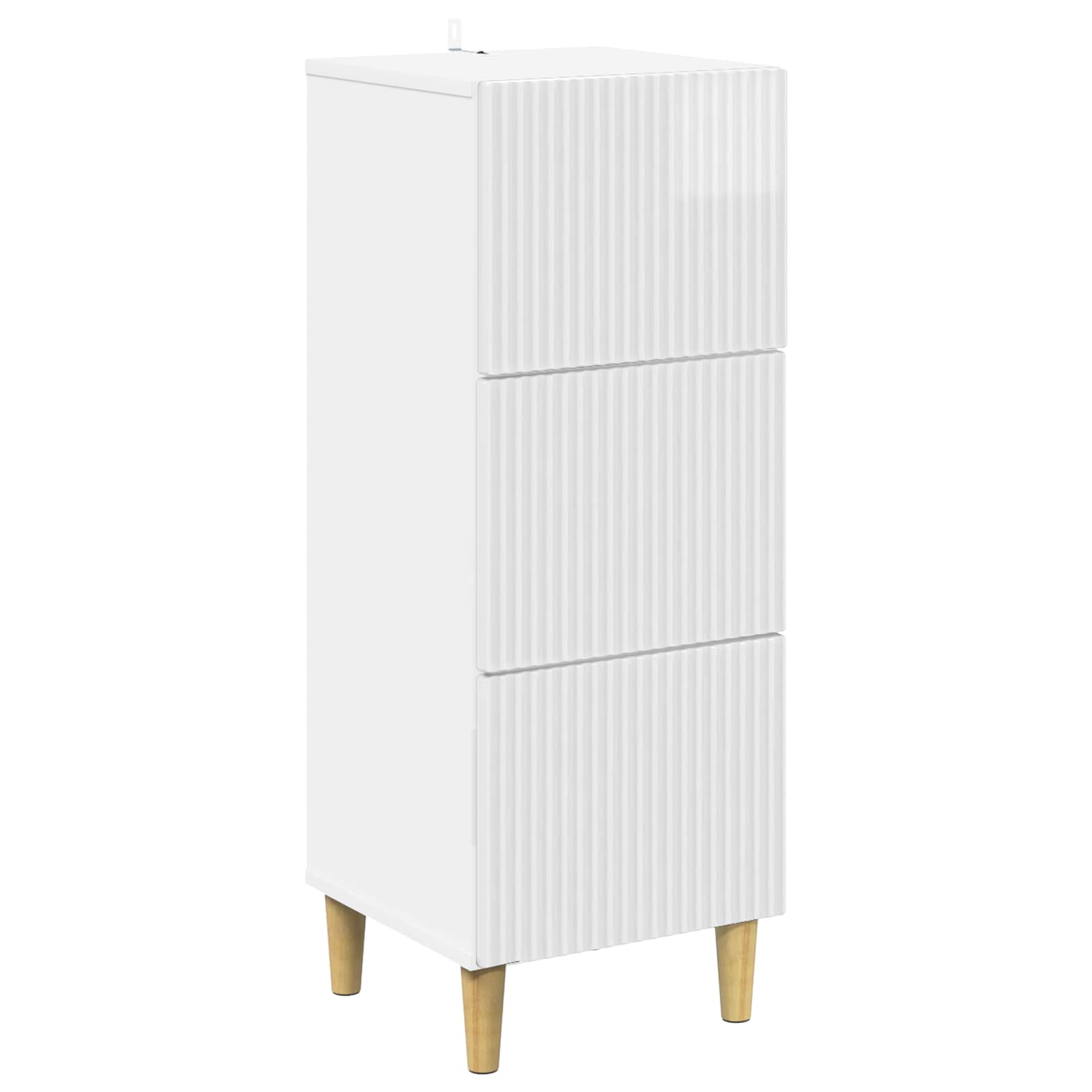 vidaXL Drawer Cabinet High Gloss White 33 x 34.5 x 90 cm 2